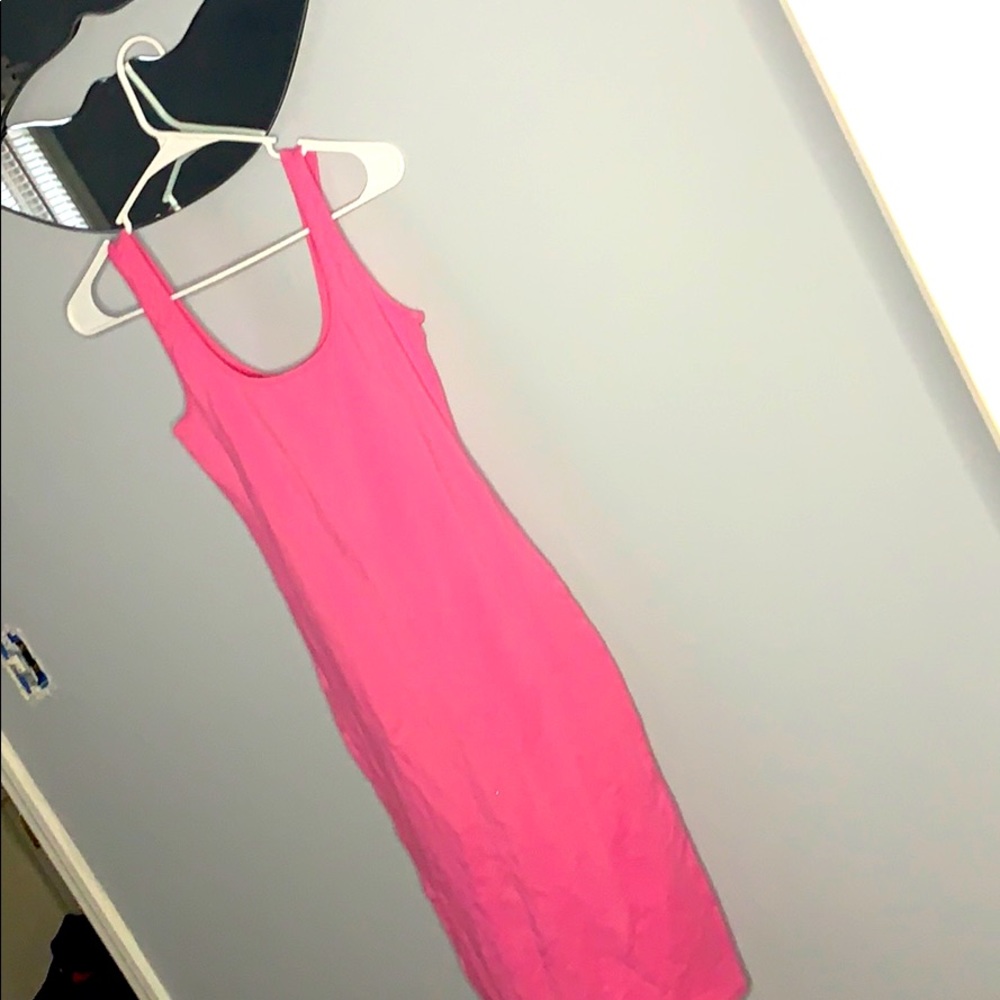 Pink tank top dress